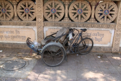 Ein Fahrrad-Rikscha